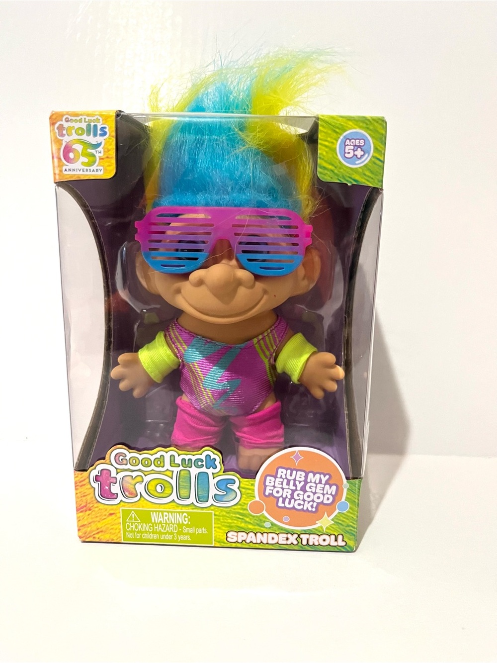 Good luck Trolls 65th Anniversary Spandex Troll Toy